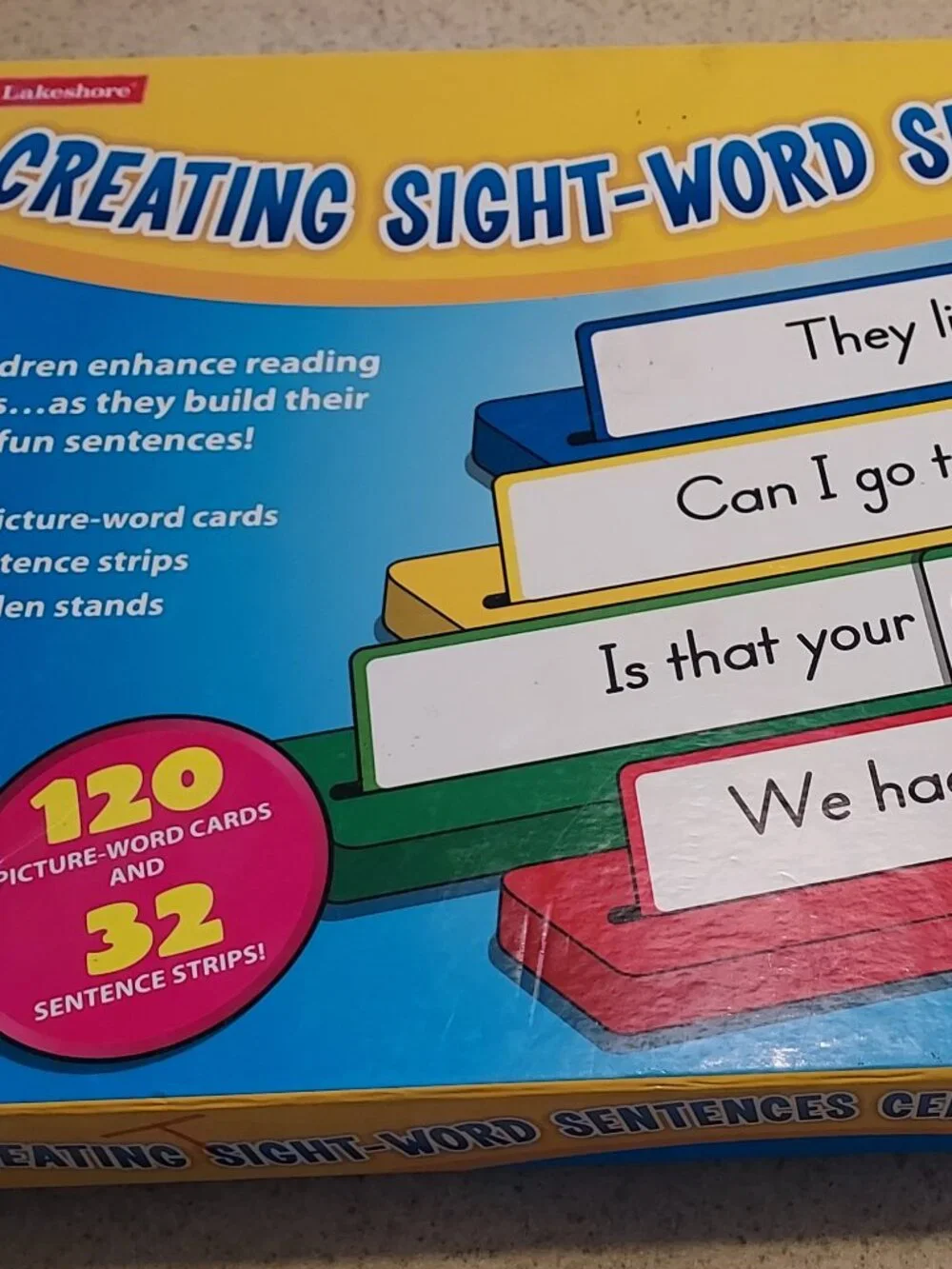 Lakeshore Creating Sight-Word Sentences Center Educational Learning Reading Game